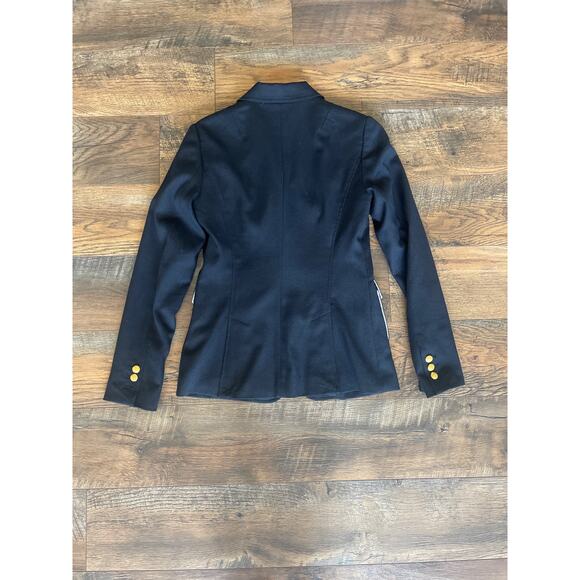 Women’s Banana Republic Navy Blue Wool Blend Blazer w/Gold Buttons (2) - Picture 2 of 5